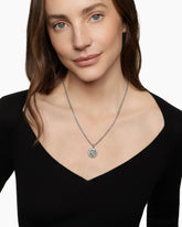 Gemini Amulet in Sterling Silver with 18K Yellow Gold and Diamonds, 19mm